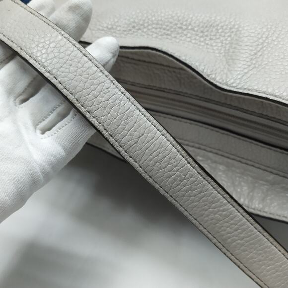 Michael Kors Gray Pebbled Leather Zipper Closure Hobo Shoulder Bag - Picture 5 of 16